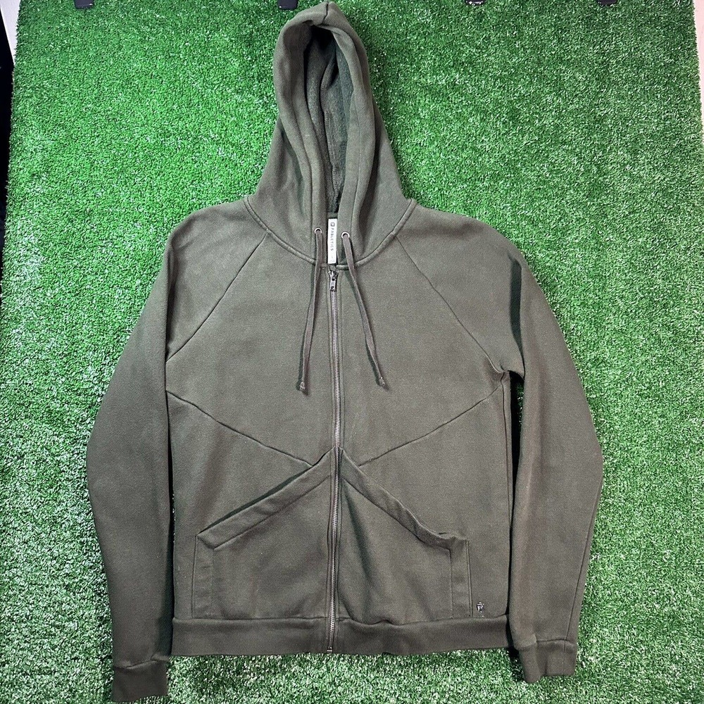 Fabletics Jacket Womens L Green Hoodie Long Sleeve Fleece Sweatshirt